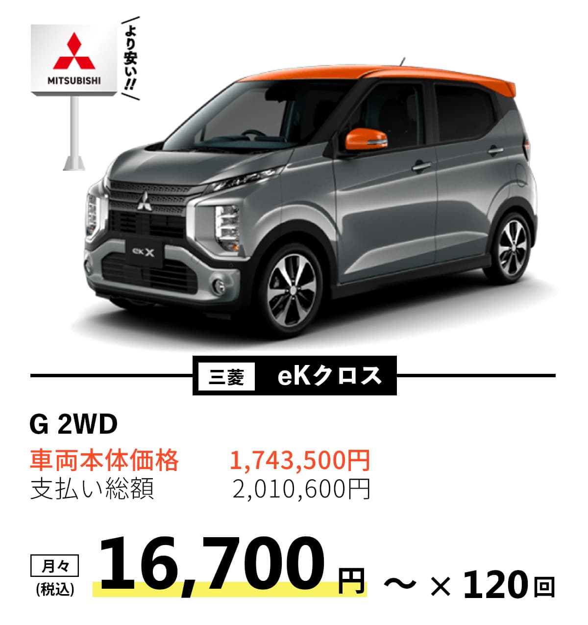 三菱 eKクロス