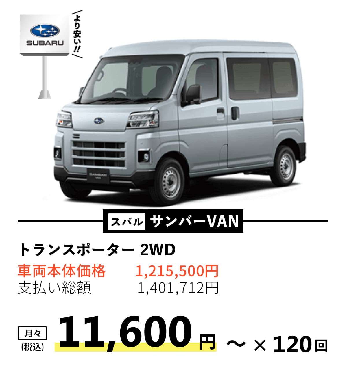 スバル サンバーVAN